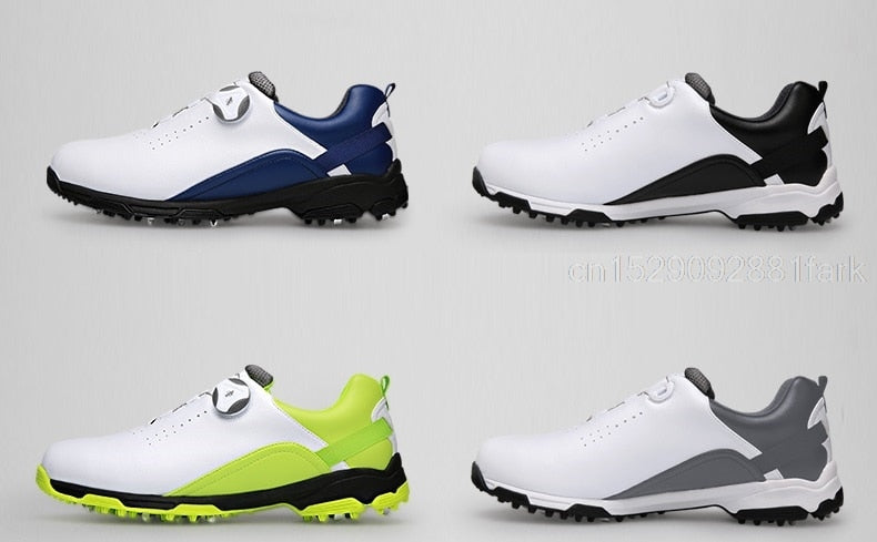 Pgm Waterproof Sneakers Mens Golf Shoes Breathable Non-Slip Rotating Buckle - KiwisLove