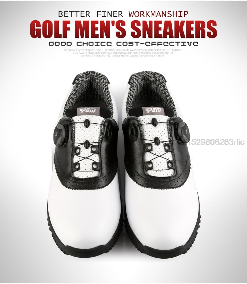 PGM Men Golf Shoes Waterproof  Rotating Buckles Anti-slip Sneakers - KiwisLove