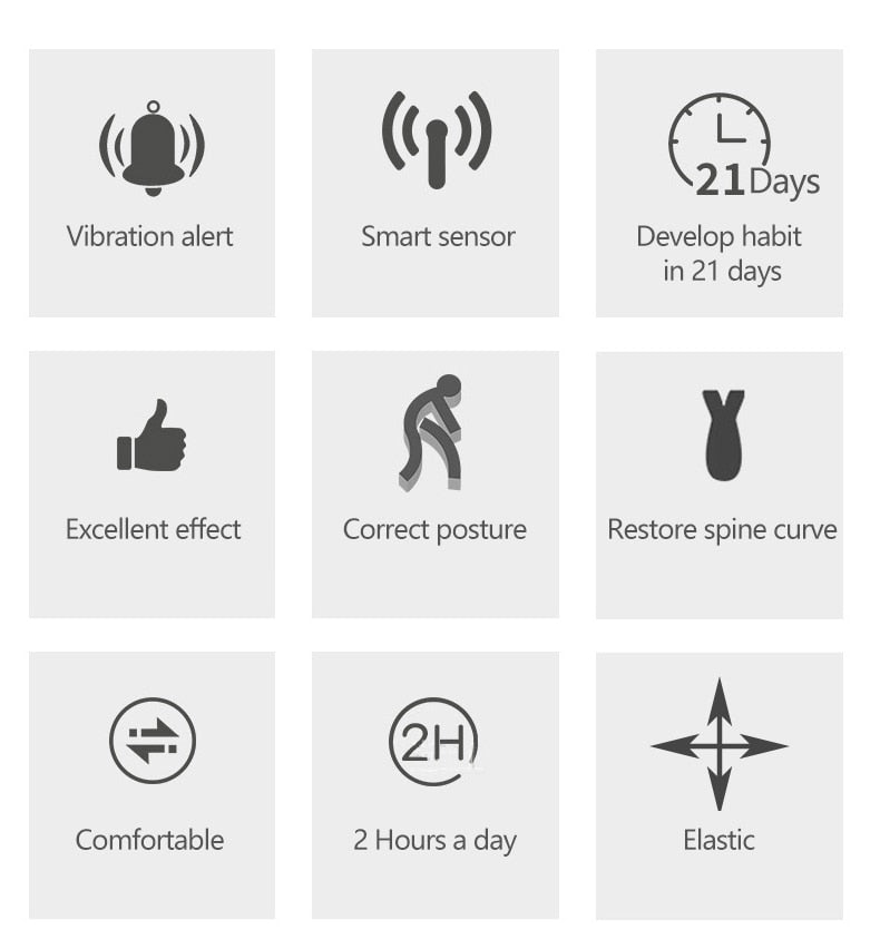 Electric Posture Corrector Back Support Trainer Spine Shoulder Correction - KiwisLove