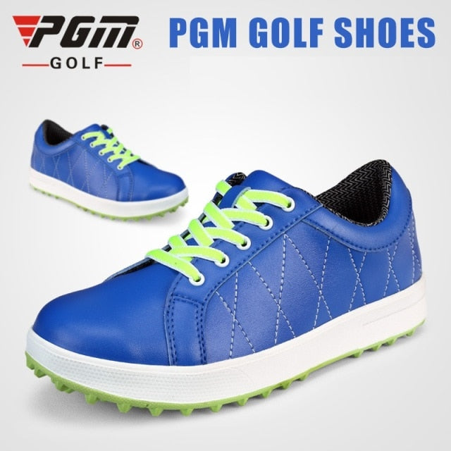 PGM Women Golf Shoes Breathable Microfiber Leather Waterproof Spikes Anti-slip - KiwisLove