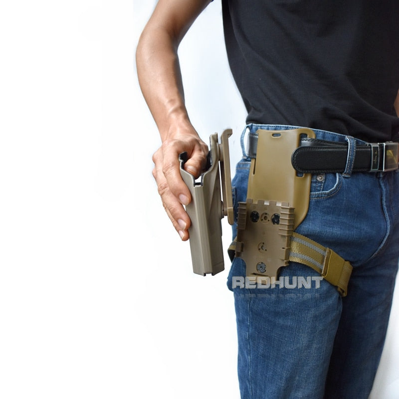 Safa Tactical Thigh Strap Quick Locking System Gun Accessories Tactical Drop Leg Elastic Band Strap with QLS 19 22 - KiwisLove