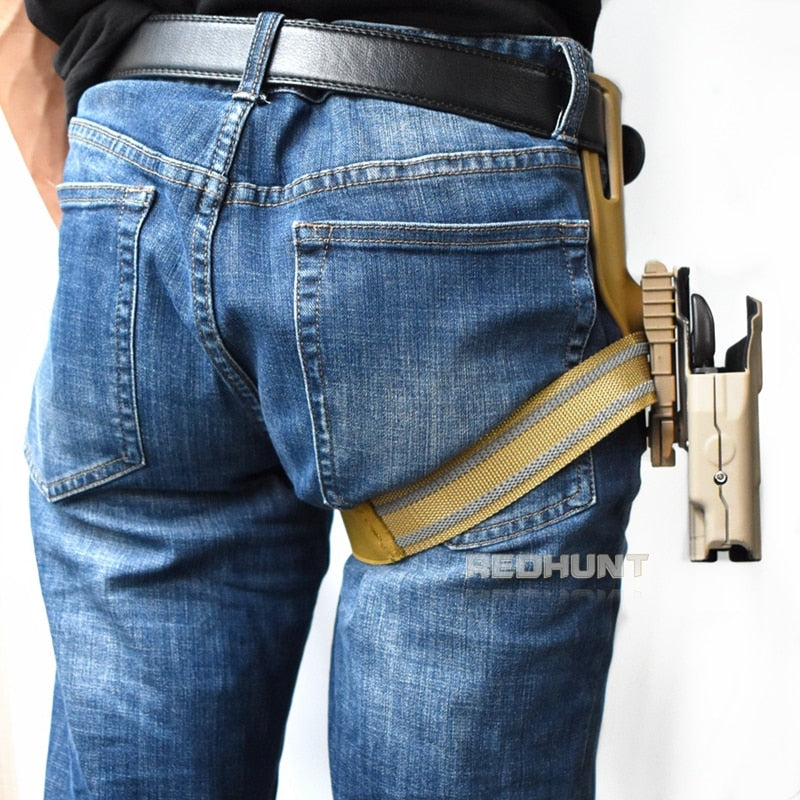 Safa Tactical Thigh Strap Quick Locking System Gun Accessories Tactical Drop Leg Elastic Band Strap with QLS 19 22 - KiwisLove