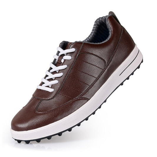 PGM Men's Golf Shoes Genuine Leather Waterproof Anti-slip Spikes Sneaker - KiwisLove