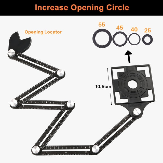 New Multifuntion  Locator   Angle Measuring Fold Ruler - KiwisLove