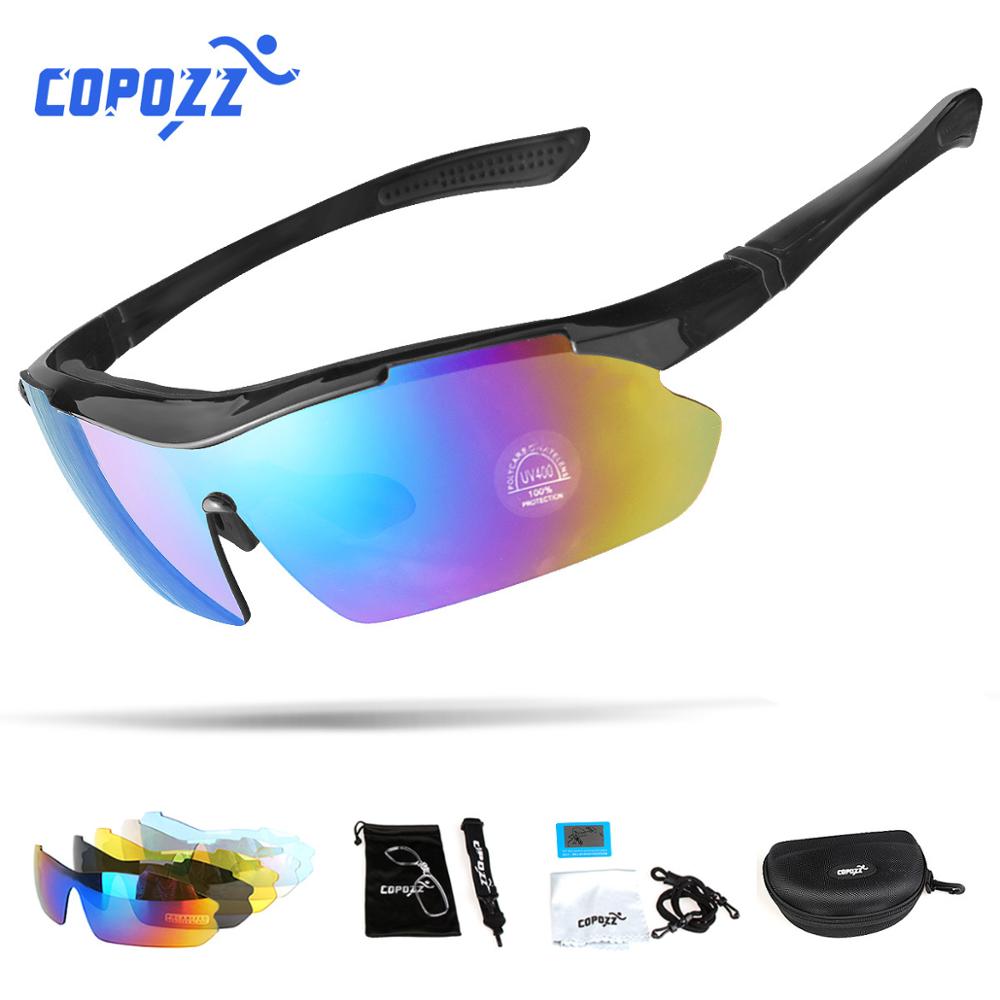 Copozz Polarized Cycling  5 Lens Glasses MTB Mountain Goggles  Bicycle - KiwisLove