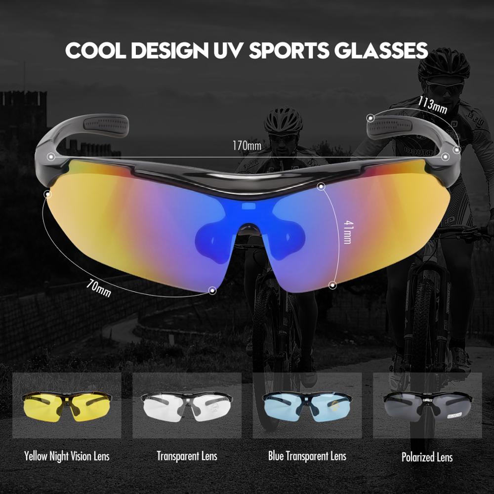 Copozz Polarized Cycling  5 Lens Glasses MTB Mountain Goggles  Bicycle - KiwisLove