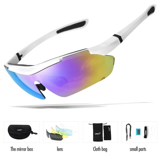 Copozz Polarized Cycling  5 Lens Glasses MTB Mountain Goggles  Bicycle - KiwisLove