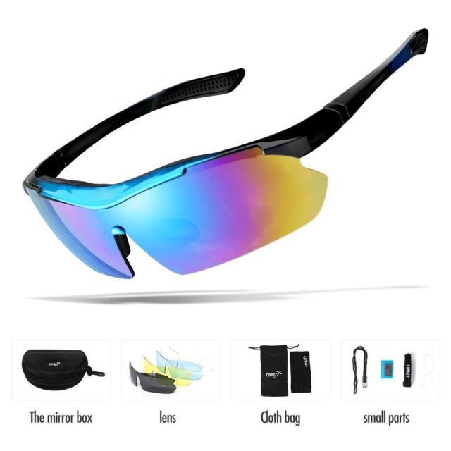 Copozz Polarized Cycling  5 Lens Glasses MTB Mountain Goggles  Bicycle - KiwisLove