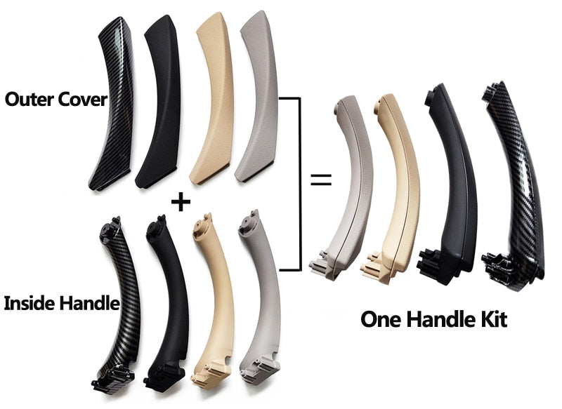 LHD RHD Beige Black Gray Interior Door Pull Handle Set Replacement For BMW 3 Series E90 E91 E92 316 318 320 325 328i 2004-2012 - KiwisLove