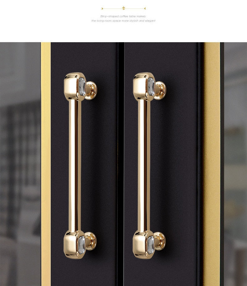 KAK Crystal Glass Knob Cupboard Drawer Pull Kitchen Cabinet Door Handle - KiwisLove