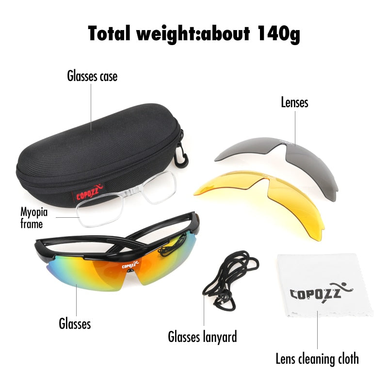 COPOZZ Cycling Glasses Mountain Bike Bicycle Cycling Sunglasses MTB - KiwisLove