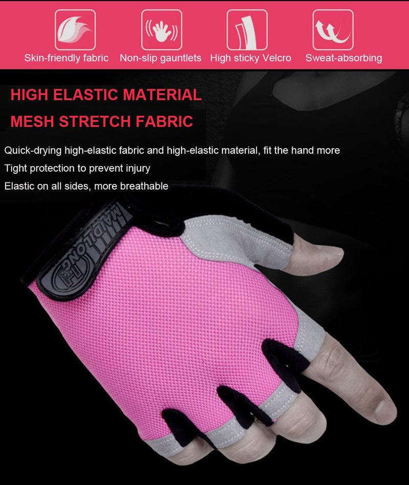 Cycling Anti-slip Anti-sweat  Half Finger Gloves Breathable - KiwisLove