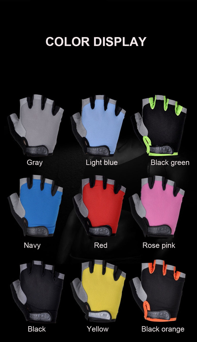 Cycling Anti-slip Anti-sweat  Half Finger Gloves Breathable - KiwisLove