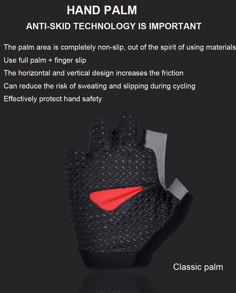 Cycling Anti-slip Anti-sweat  Half Finger Gloves Breathable - KiwisLove