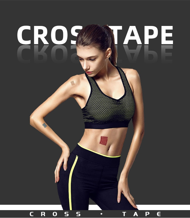 (Pack of 10 sheets) Kindmax Healthcare Spiral Cross Kinesiology Tape Physical Therapy Cross Tape for Pain Relief - KiwisLove