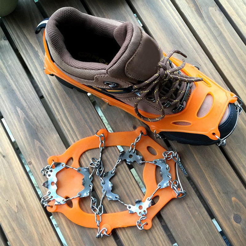 Climbing Anti-slip Crampons 19 Teeth Ice  Hiking Skiing Snowshoes Cover - KiwisLove