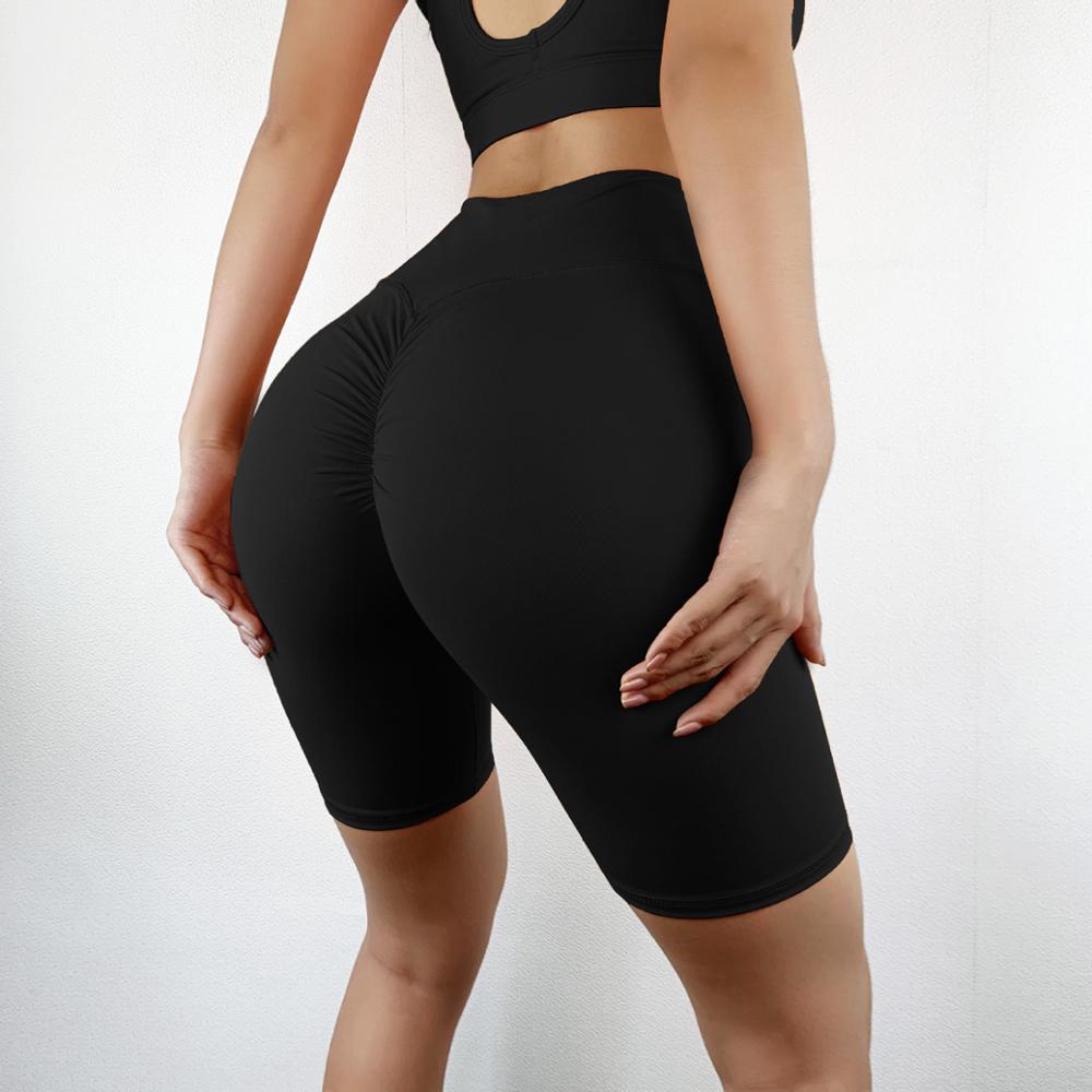 Women Yoga Sets Cross Top Bra High Waist Shorts for Fitness Gym Running - KiwisLove