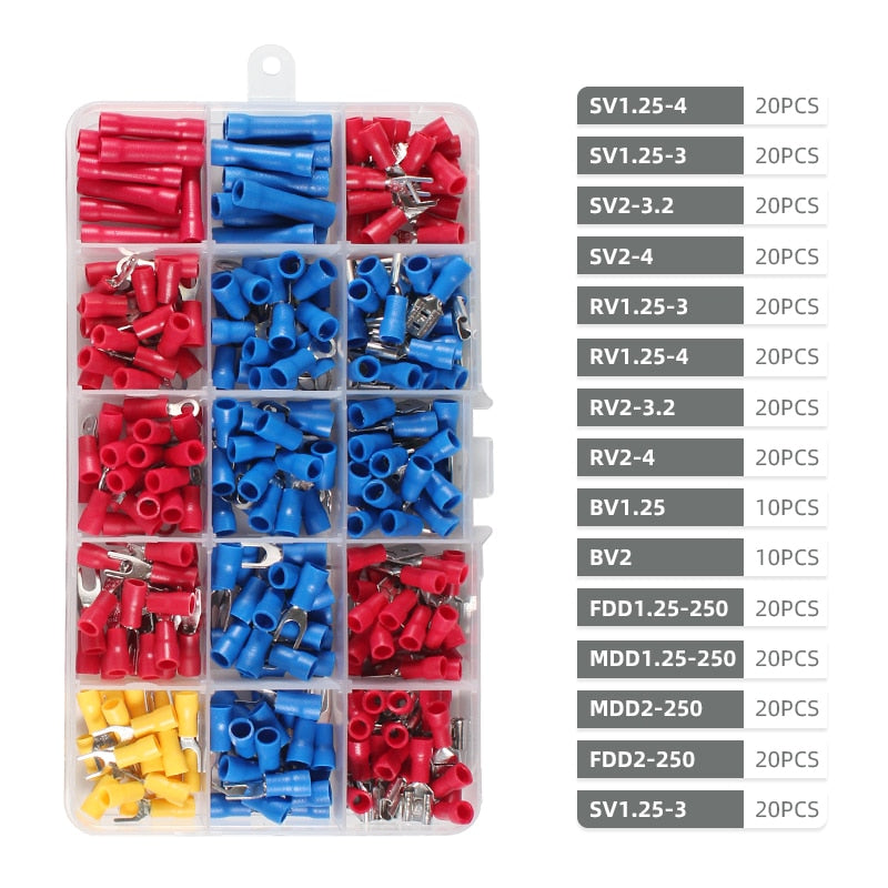 SN-02C mini hand Crimping Tool Adjustable Crimper pliers with 280pcs Cable Lugs - KiwisLove