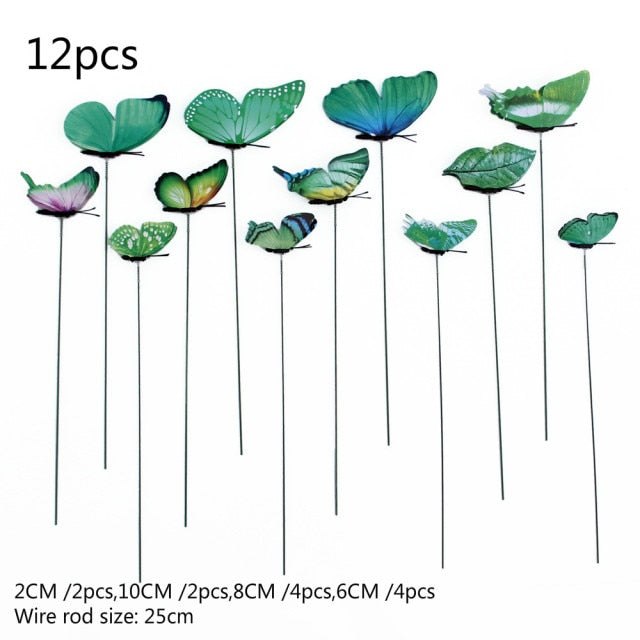 Butterflies Garden Yard Planter Colorful Whimsical Butterfly Stakes - KiwisLove