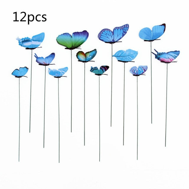 Butterflies Garden Yard Planter Colorful Whimsical Butterfly Stakes - KiwisLove