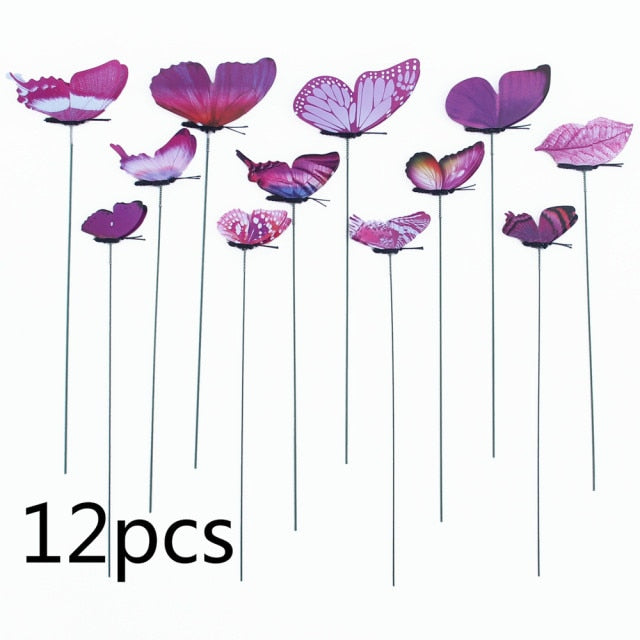 Butterflies Garden Yard Planter Colorful Whimsical Butterfly Stakes - KiwisLove