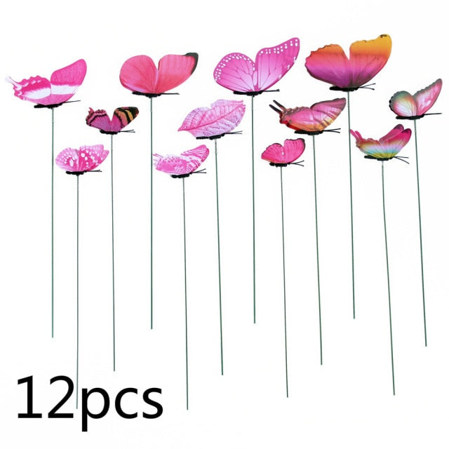 Butterflies Garden Yard Planter Colorful Whimsical Butterfly Stakes - KiwisLove