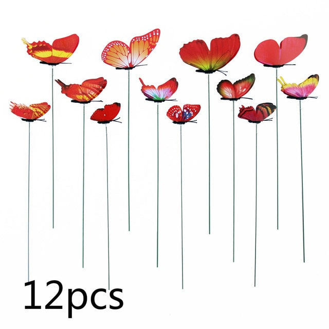 Butterflies Garden Yard Planter Colorful Whimsical Butterfly Stakes - KiwisLove