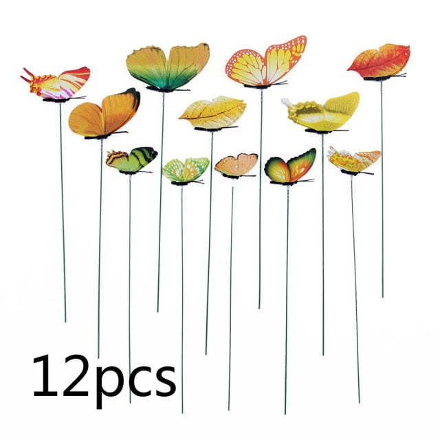 Butterflies Garden Yard Planter Colorful Whimsical Butterfly Stakes - KiwisLove