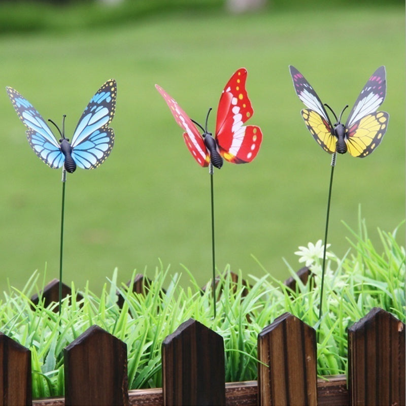 Butterflies Garden Yard Planter Colorful Whimsical Butterfly Stakes - KiwisLove