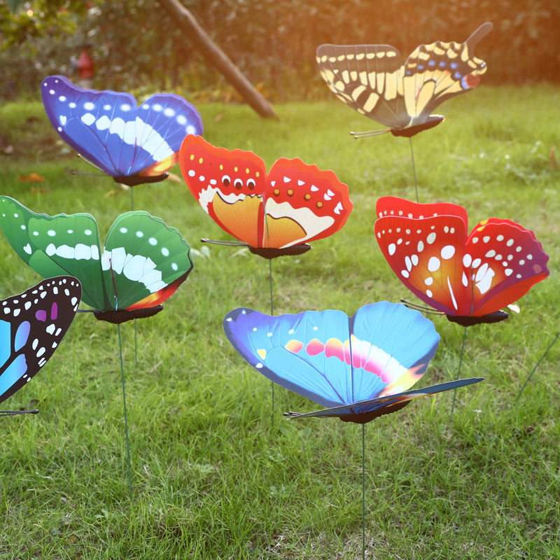 Butterflies Garden Yard Planter Colorful Whimsical Butterfly Stakes - KiwisLove