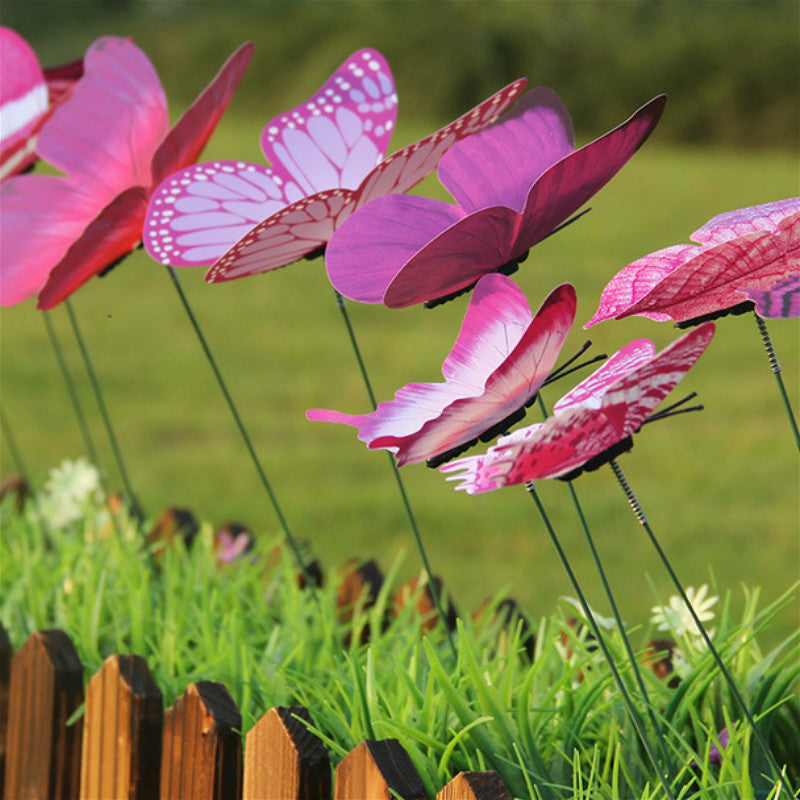 Butterflies Garden Yard Planter Colorful Whimsical Butterfly Stakes - KiwisLove