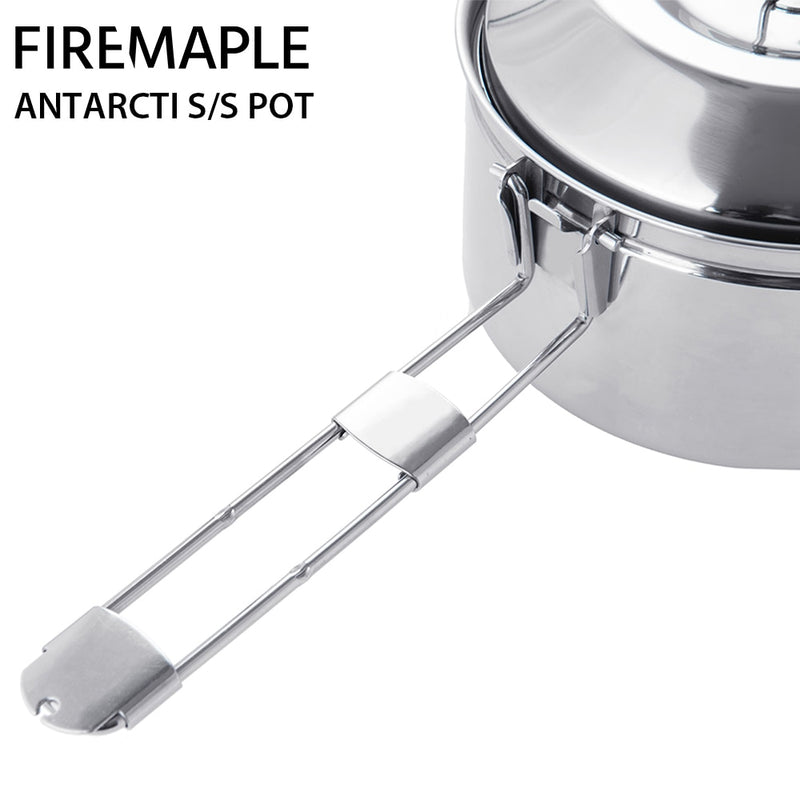 Fire Maple Antarcti S304 Stainless Steel Pot  Foldable  1L 402g - KiwisLove