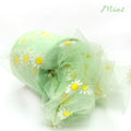 6cm 25Yards Floret Tulle Daisy Ribbon Roll DIY Handmade Craft Hair Ornament Baking cherry blossoms Printed Mesh Fabric Supplies - KiwisLove