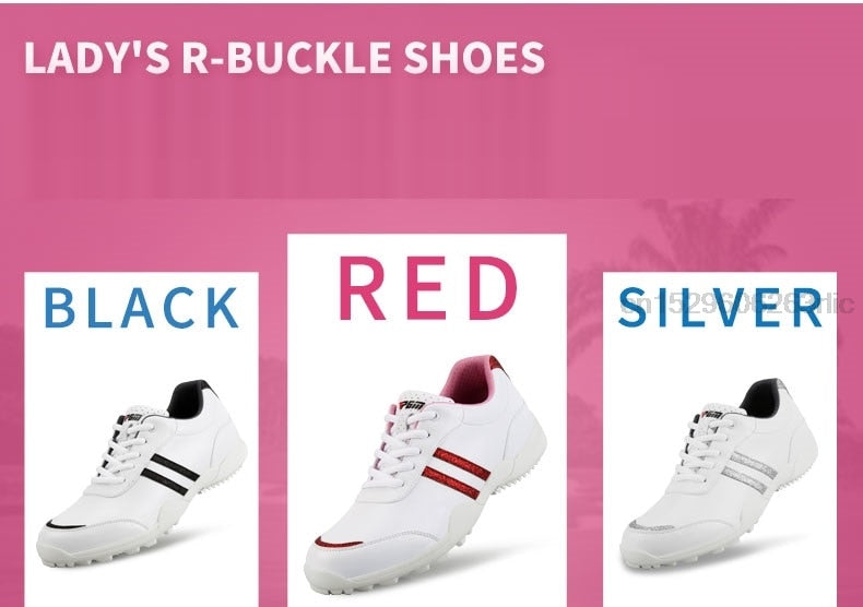 PGM Women Golf Shoes Anti-slip Breathable Sneakers Super Fiber Waterproof - KiwisLove