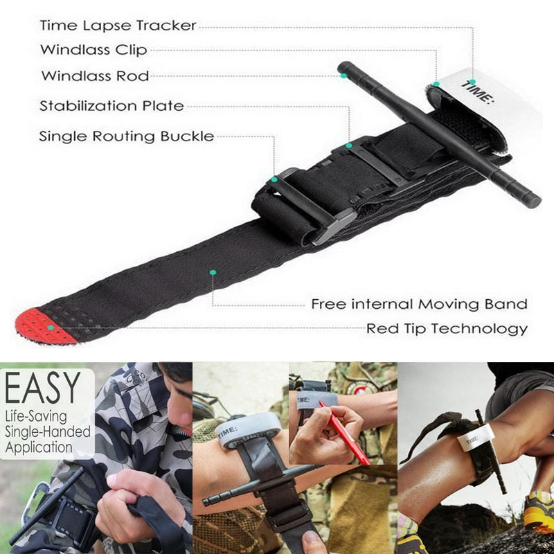 Medical Tourniquet Survival Tactical Combat Military CAT Belt Bandage Scissor - KiwisLove