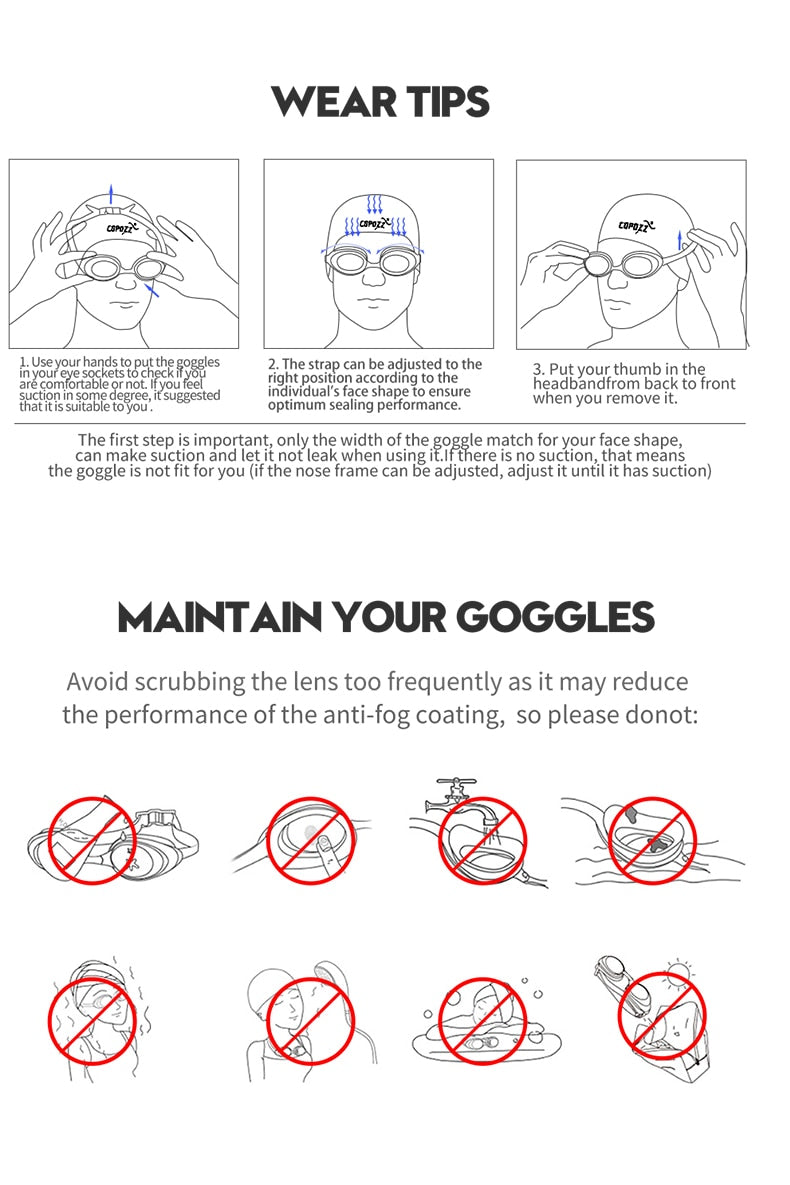 Professional Men Women Swimming Goggles Anti-fog Glasses UV Protection - KiwisLove