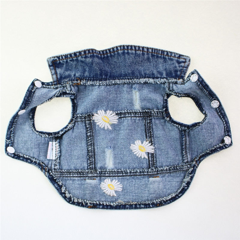 Spring Denim Dog Vest Shih Tzu Clothes for Small Dogs Yorkshire Terrier Puppy Jeans Jacket for Chihuahua Apparel Cat Clothes - KiwisLove