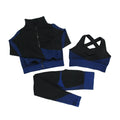 Women Fitness Sets  3pcs Long Sleeve Shirt Pad Bras Legging Seamless Gym  Running Yoga - KiwisLove