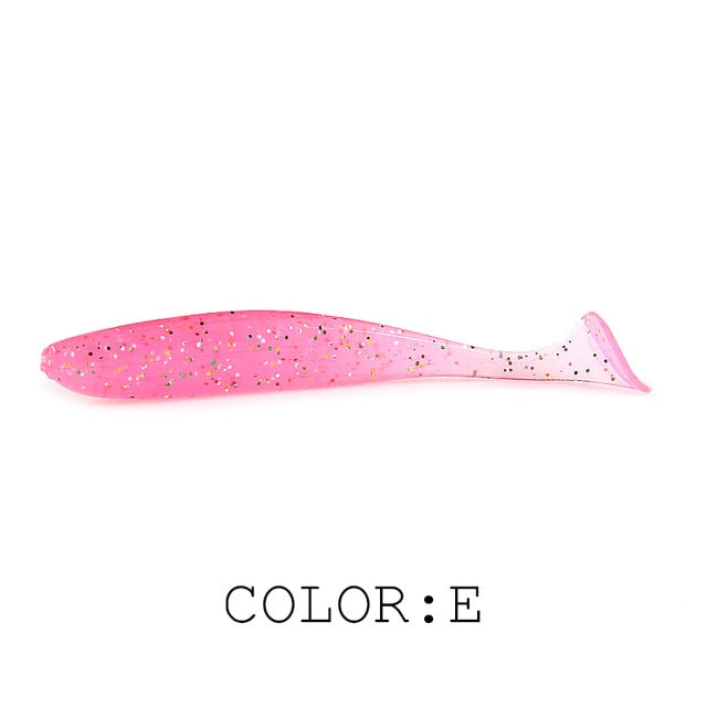 Soft Lures   Baits Fishing Lure Leurre Shad Double Color Silicone Bait T Tail - KiwisLove