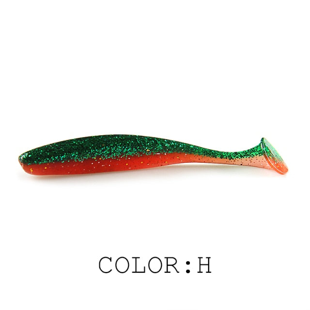 Soft Lures   Baits Fishing Lure Leurre Shad Double Color Silicone Bait T Tail - KiwisLove