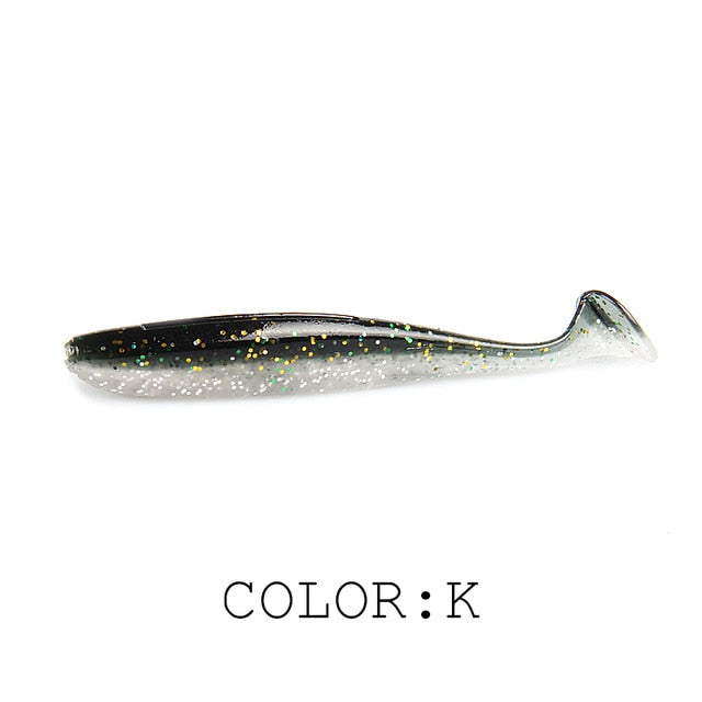 Soft Lures   Baits Fishing Lure Leurre Shad Double Color Silicone Bait T Tail - KiwisLove