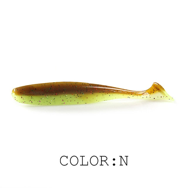 Soft Lures   Baits Fishing Lure Leurre Shad Double Color Silicone Bait T Tail - KiwisLove