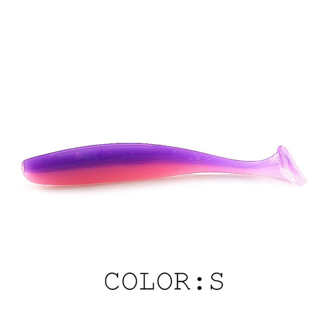 Soft Lures   Baits Fishing Lure Leurre Shad Double Color Silicone Bait T Tail - KiwisLove