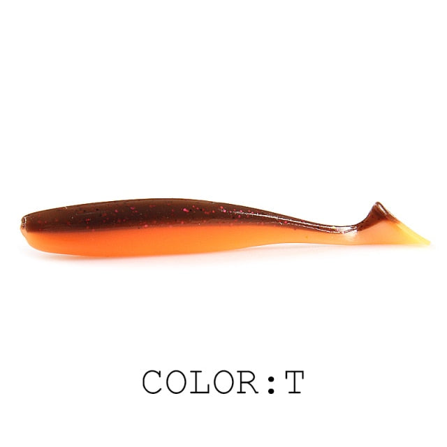 Soft Lures   Baits Fishing Lure Leurre Shad Double Color Silicone Bait T Tail - KiwisLove