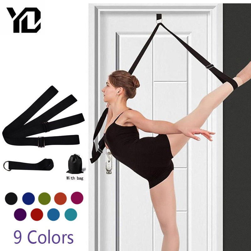 3 M Door Flexibility Stretching Yoga Stretch Strap Leg Stretcher Strap D-Ring Belt Dance Gym - KiwisLove