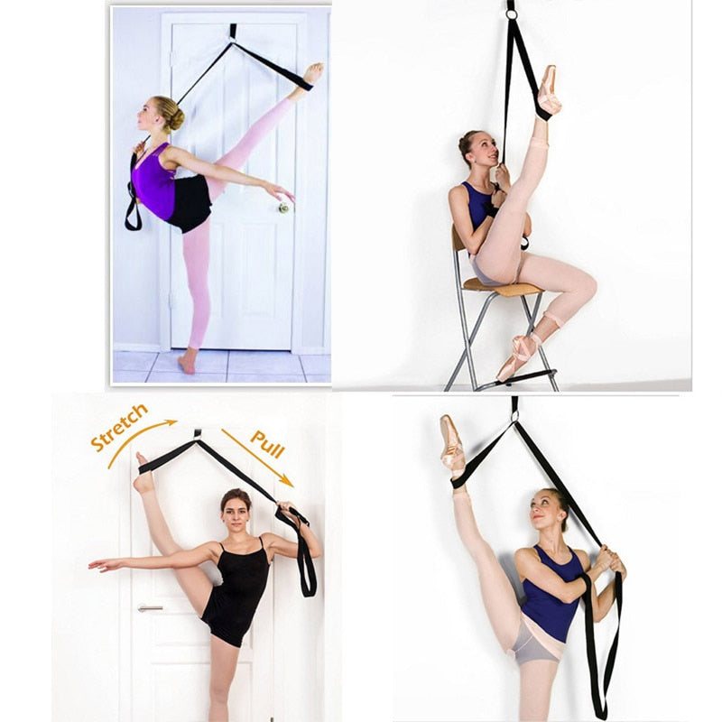 3 M Door Flexibility Stretching Yoga Stretch Strap Leg Stretcher Strap D-Ring Belt Dance Gym - KiwisLove
