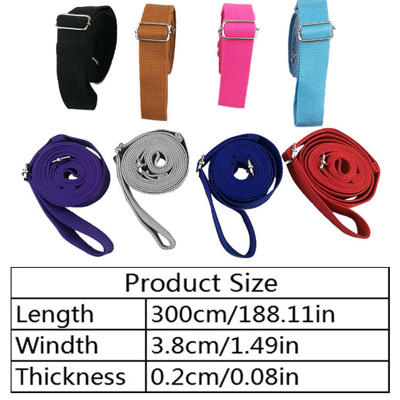 3 M Door Flexibility Stretching Yoga Stretch Strap Leg Stretcher Strap D-Ring Belt Dance Gym - KiwisLove