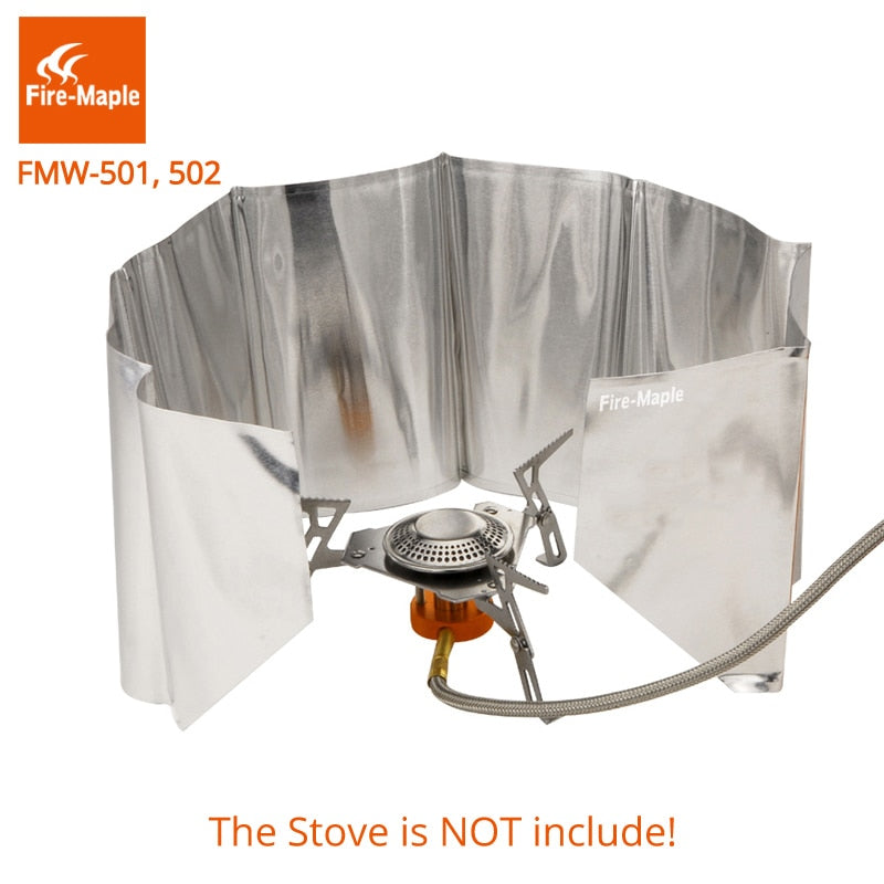 Fire Maple Foldable Light Weight Outdoor Camping Aluminum Wind-Screen Windproof Windshield Ultralight 8-Plates Wind Shield - KiwisLove