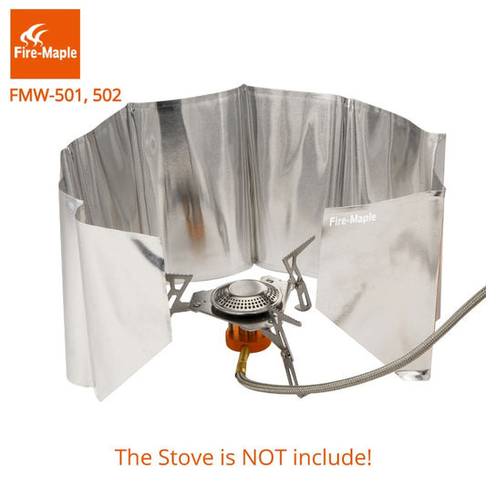 Fire Maple Foldable Light Weight Outdoor Camping Aluminum Wind-Screen Windproof Windshield Ultralight 8-Plates Wind Shield - KiwisLove