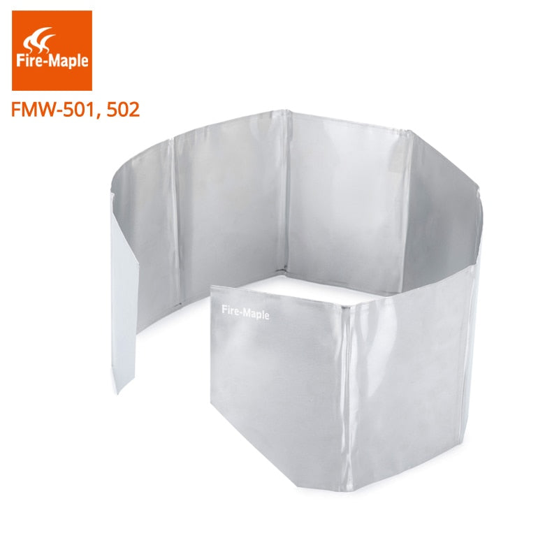 Fire Maple Foldable Light Weight Outdoor Camping Aluminum Wind-Screen Windproof Windshield Ultralight 8-Plates Wind Shield - KiwisLove